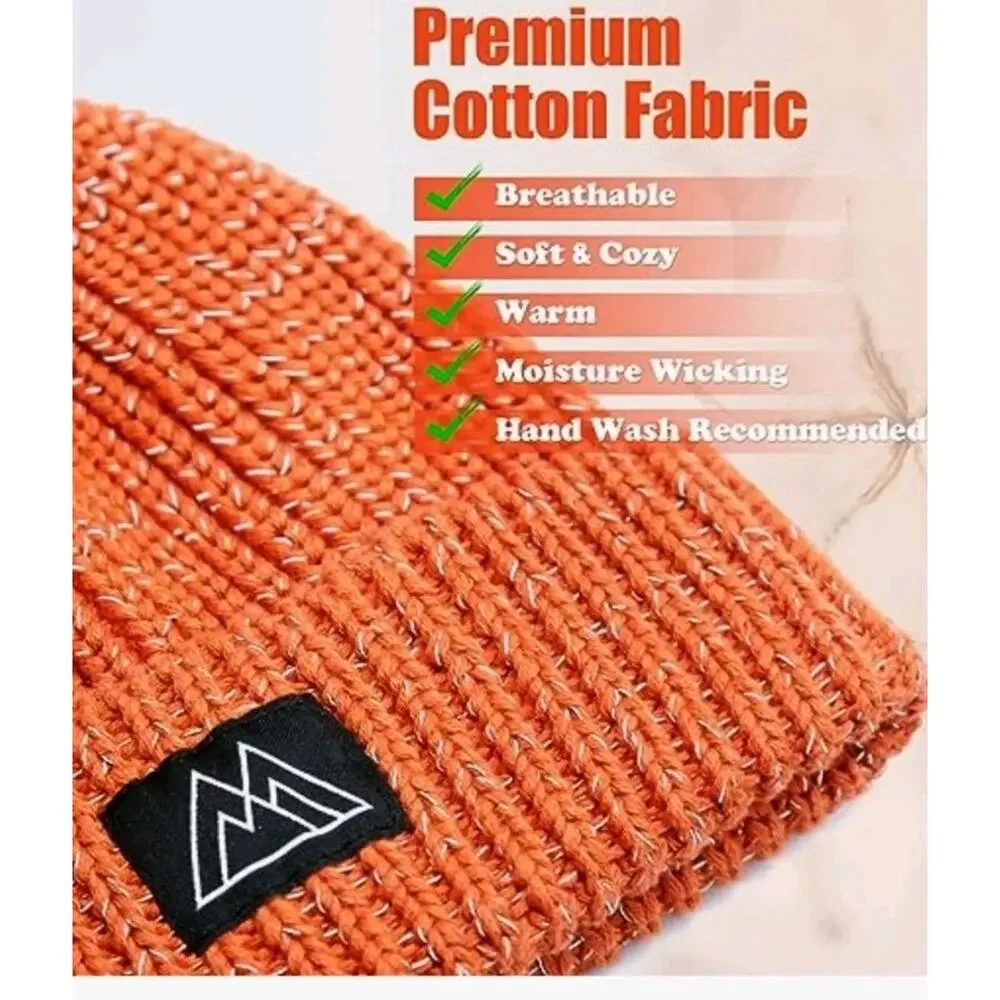 NWT Yatanam Baby Beanie Orange Reflective Cotton Sz 24 months‎